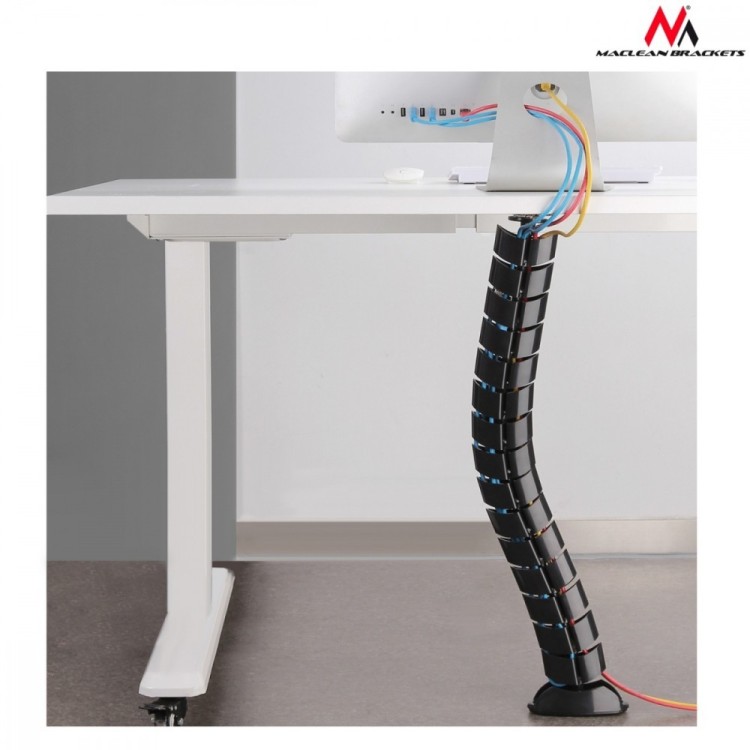 Maclean Organizator maskownica kabli do biurka MC-768 B czarna
