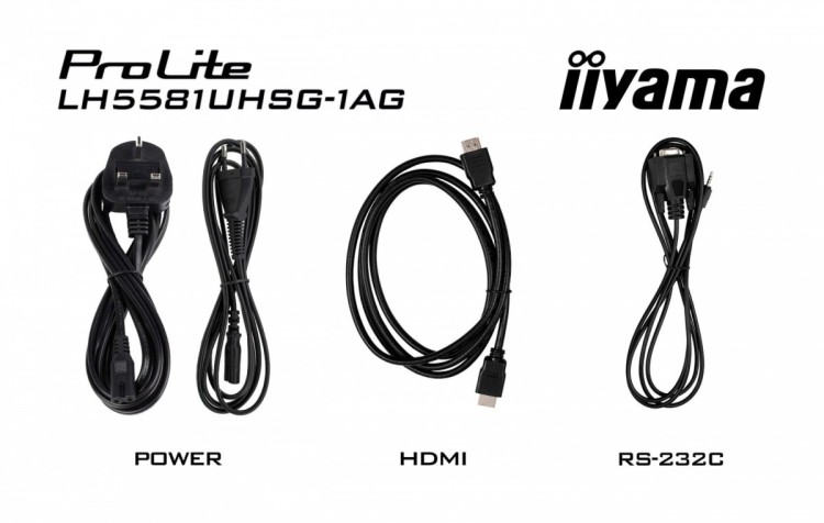 IIYAMA Monitor 55 cali LH5581UHSG-1AG 24/7,VA,ANDROID 14,4K, 2x10W, WiFi,    UCHWYT CIENNY, 2xHDMI, USB-C, RJ45, IR, 2xUSB, WHITE