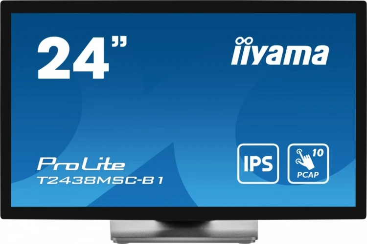 IIYAMA Monitor 24 cale T2438MSC-B1 IPS,FHD,DP,HDMI,2x2W,2xUSB,600(cd/m2),   10pkt.7H,IP1X(FRONT),PION/POZIOM