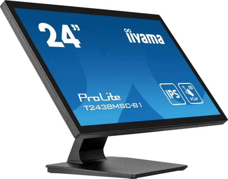 IIYAMA Monitor 24 cale T2438MSC-B1 IPS,FHD,DP,HDMI,2x2W,2xUSB,600(cd/m2),   10pkt.7H,IP1X(FRONT),PION/POZIOM