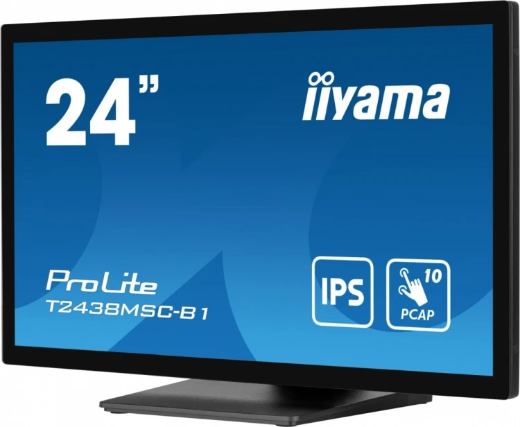 IIYAMA Monitor 24 cale T2438MSC-B1 IPS,FHD,DP,HDMI,2x2W,2xUSB,600(cd/m2),   10pkt.7H,IP1X(FRONT),PION/POZIOM