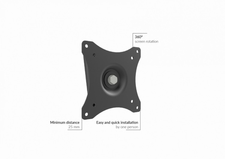 Edbak GD03 Uchwyt ścienny monitora VESA 75x75 - 100x100 10 kg
