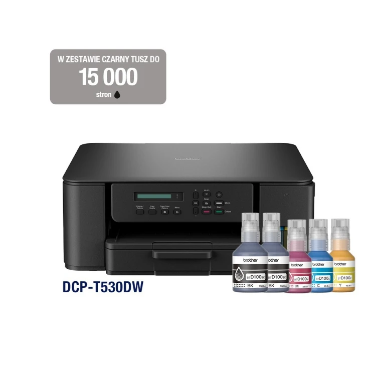 Brother Kompaktowe urządzenie wielofunkcyjne DCP-T530DW RTS A4/USB/WiFi/16ipm/duplex