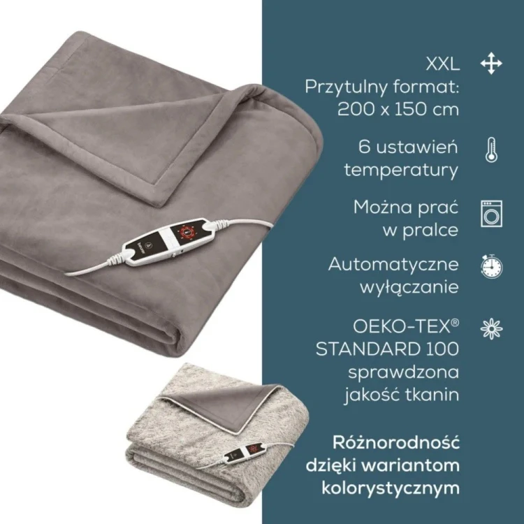Beurer Koc rozgrzewający HD150 XXL Cosy Taupe