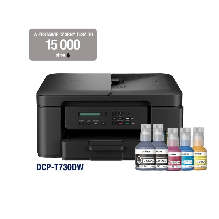 Brother Urządzenie wielofunkcyjne DCP-T730DW RTS   A4/USB/WiFi/ADF20/16ipm