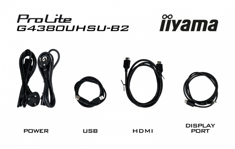 IIYAMA Monitor G-Master 42.5 cala G4380UHSU-B2 4K,VA,2xHDMI,2xDP,0,3ms,144Hz,550cd,    4000:1, USB HUBx4, 2x7W,