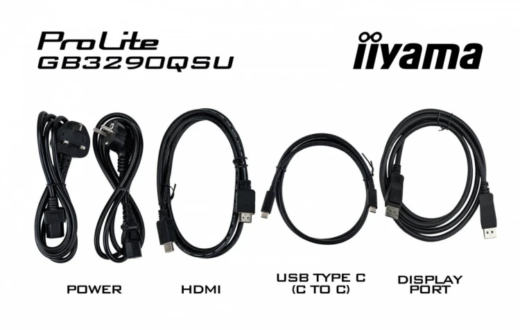 IIYAMA Monitor 32 cale GB3290QSU-B1 1ms,IPS,240Hz,2xHDMI,DP,400cd,1000:1,   USB HUBx4, 2x2W, HAS,