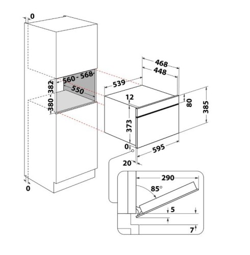 Whirlpool Kuchnia mikrofakowa WMD44MX