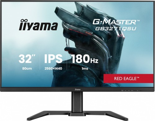 IIYAMA Monitor 31.5 cala  GB3271QSU-B2 1ms,IPS,180Hz,2x HDMI,DP,400cd,FreeSync QHD,2x USB(3.2),2x USB-C,2x 4.5W,HAS-150mm
