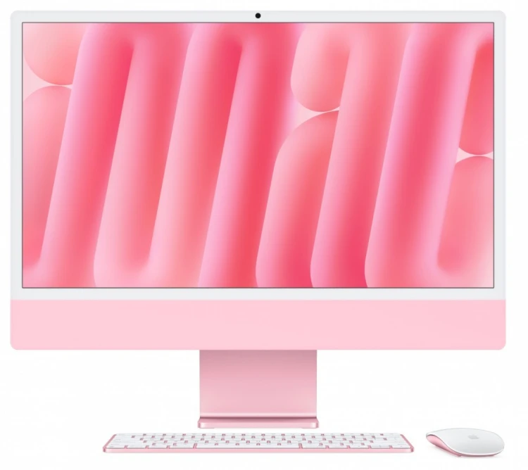 Apple iMac 24 cale: M4 10/10, 16GB, 256GB SSD - Różowy