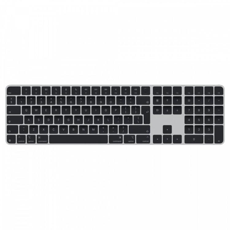 Apple Klawiatura Magic Keyboard z Touch ID i polem numerycznym dla modeli Maca z czipem Apple - angielski (międzynarodowy) - czarne klawisze