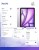 Apple iPad Air 11 cali WiFi + Cellular 256GB Fioletowy