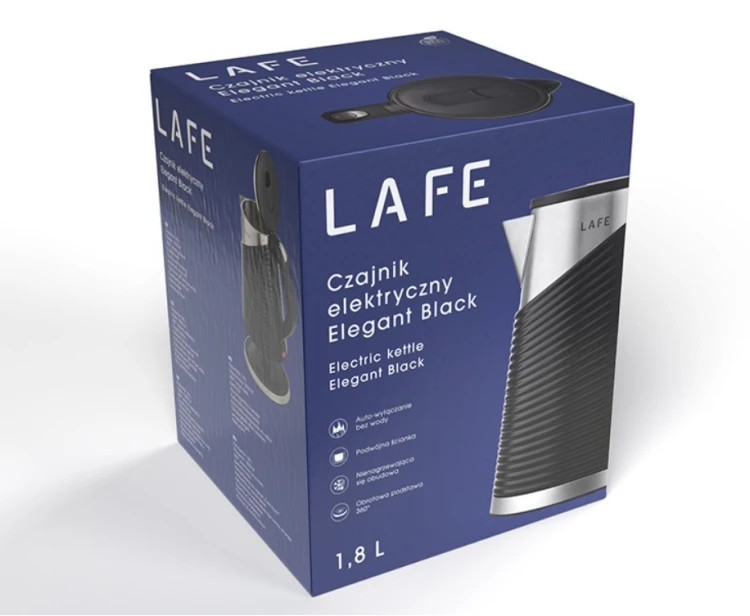 Lafe Czajnik elektryczny Elegant Black