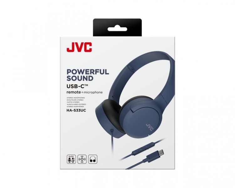 JVC Słuchawki HA-S33UC niebieskie