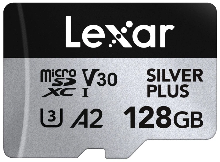 Lexar Karta pamięci microSD 128GB C10 A2 U3 V30 205/150MB/s Silver Plus