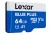 Lexar Karta pamięci microSD 64GB C10 A1 U3 V10 100MB/s Blue Plus