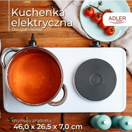 Adler Kuchenka elektryczna dwupalnikowa    AD 6520