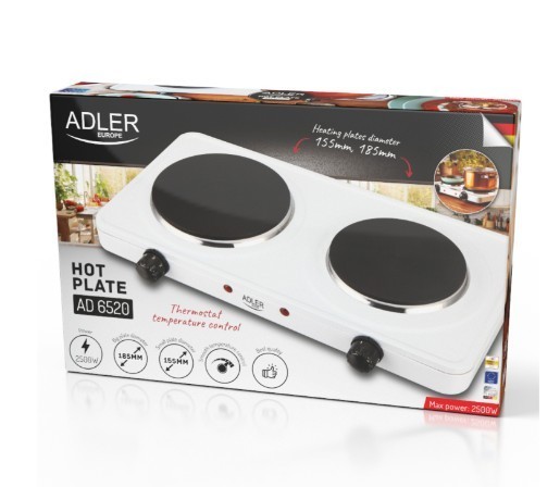 Adler Kuchenka elektryczna dwupalnikowa    AD 6520