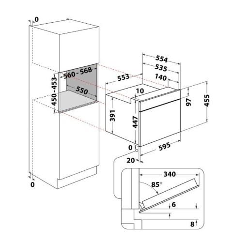 Whirlpool Kuchnia mikrofalowa do zabudowy WMW44HMB