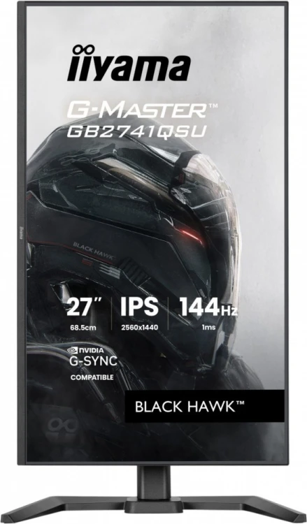 IIYAMA Monitor 27 cali GB2741QSU-B1 IPS,QHD,144Hz,1ms,2xUSB,                Adaptive G-SYNC,HDMI,DP,350cd, HAS (150) PIVOT