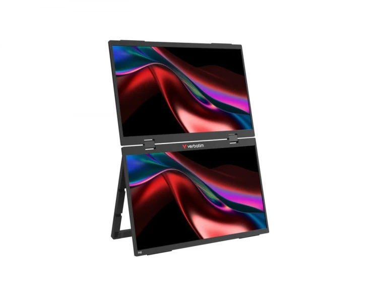 Verbatim Monitor dotykowy DUAL Essentialis 2x 15,6  Full HD 60Hz