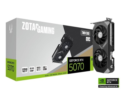 ZOTAC Karta graficzna GeForce RTX 5070 TWIN EDGE OC 12GB GDDR7 192bit 3DP/HDMI
