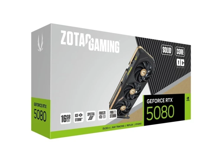 ZOTAC Karta graficzna GeForce RTX 5080 SOLID CORE OC 16GB GDDR7 256bit 3DP/HDMI