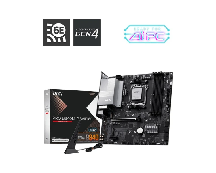MSI Płyta główna PRO B840M-P WIFI6E AM5 4DDR5 ATX