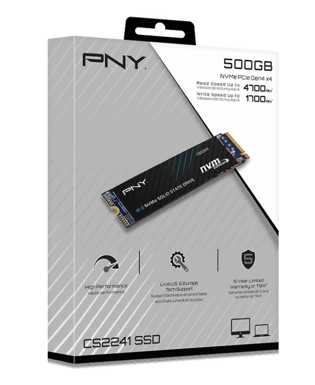 PNY Dysk SSD 500GB M.2 2280 CS2241 M280CS2241-500-RB