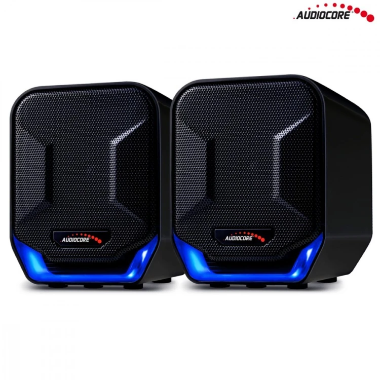 Audiocore Głośniki komputerowe 6W USB AC865B Czarno-niebieskie