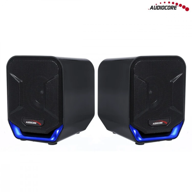 Audiocore Głośniki komputerowe 6W USB AC865B Czarno-niebieskie