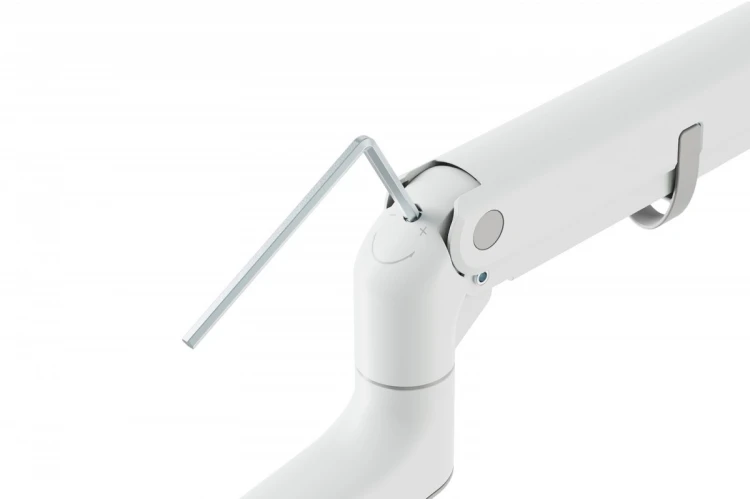 Digitus Ramię biurkowe pojedyncze z zaciskiem i sprężyną gazową 1x LCD max. 57" 27kg, VESA: 75x75, 100x100, białe