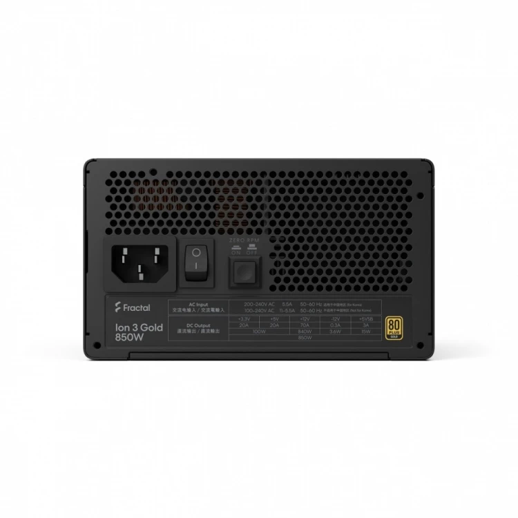 Fractal Design Zasilacz FDE Ion 3 GOLD 850W 80+ GOLD Black