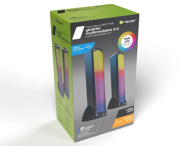 Tracer Głośnik Tracer 2.0 Sigma USB BT RGB
