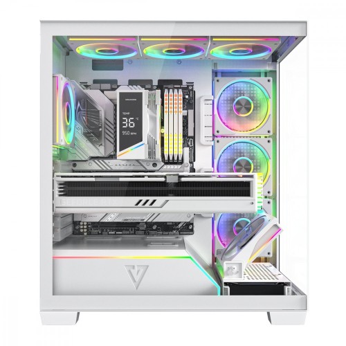 MODECOM Obudowa PC VOLCANO STELLAR PLUS ARGB MIDI 8F Biała