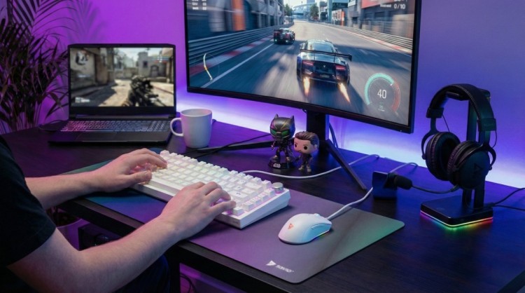 Savio Klawiatura magnetyczna ASTRAL White OUTEMU White jade RGB