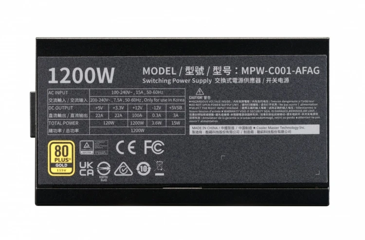 Cooler Master Zasilacz Elite Gold 1200W 80 Plus ATX 3.1