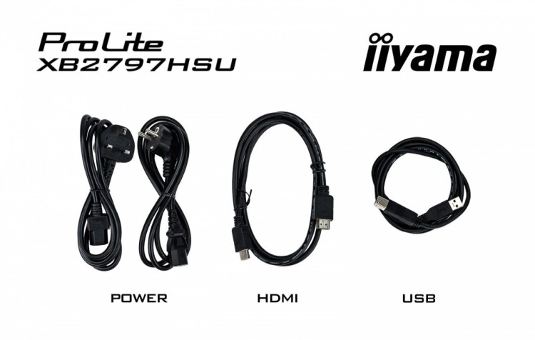IIYAMA Monitor ProLite 27 cali XB2797HSU-B1 IPS,FHD,HDMI,DP,120Hz,2xUSBv3.2,        2xUSB-C, 350 CD, 2x2W, HAS 150/PIVOT