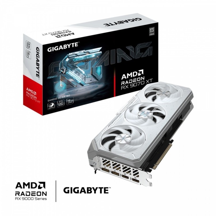 Gigabyte Karta graficzna Radeon RX 9070 XT GAMING OC WHITE 16GB GDDR6 256 BIT