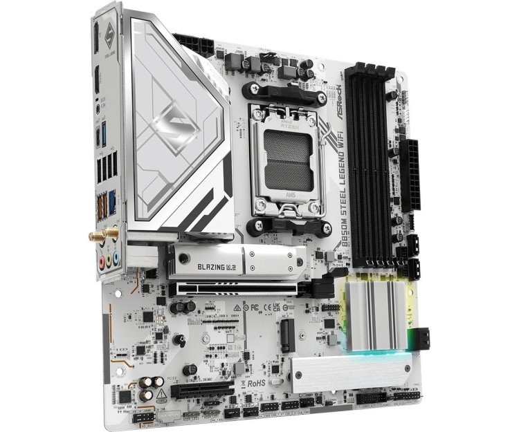 ASRock Płyta główna B850M STEEL LEGEND WIFI AM5 4DDR5 HDMI/DP mATX