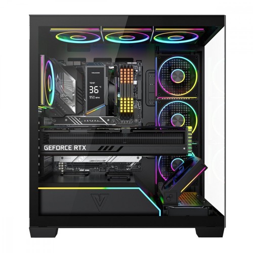 MODECOM Obudowa PC VOLCANO STELLAR PLUS ARGB MIDI 8F Czarna