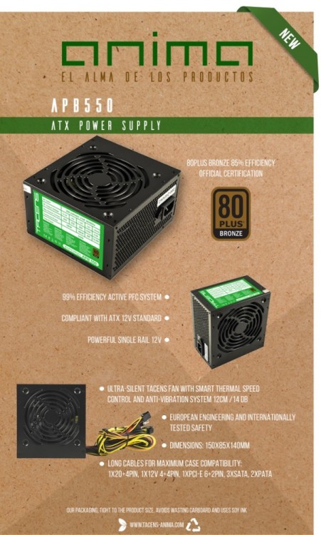 TACENS ANIMA APB550W 80PLUS