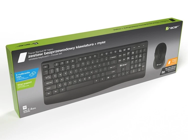 Tracer Zestaw klawiatura i mysz Bartix II RF Nano