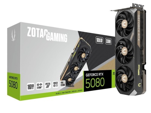 ZOTAC Karta graficzna GeForce RTX 5080 SOLID CORE 16GB GDDR7 256bit 3DP/HDMI