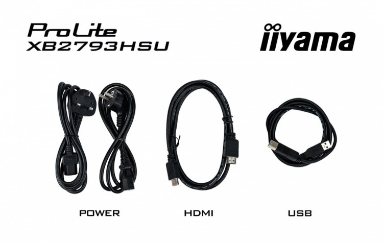 IIYAMA Monitor 27 cali XB2793HSU-B1 IPS, HDMI, DP, 2x2W, 2xUSB, 350cd, 1500:1, HAS 150/PIVOT