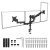Maclean Uchwyt na 3 monitory 2-8 kg MC-137 17-27 cali