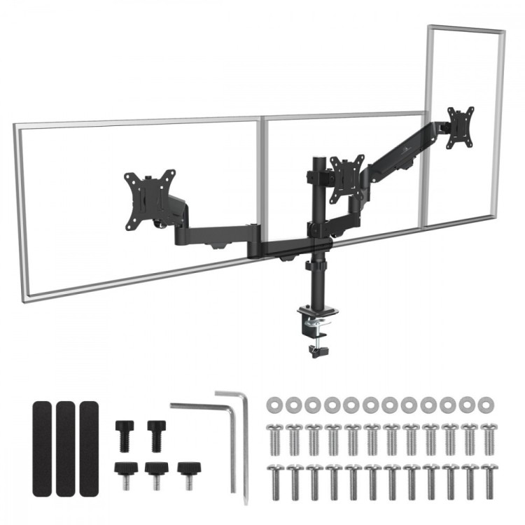 Maclean Uchwyt na 3 monitory 2-8 kg MC-137 17-27 cali