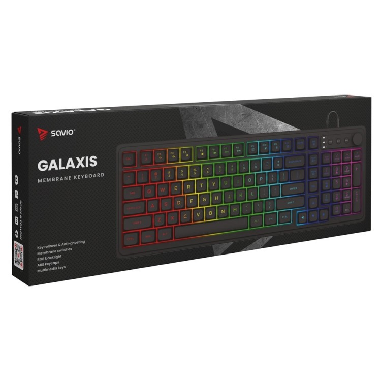 Savio Klawiatura membranowa GALAXIS RGB