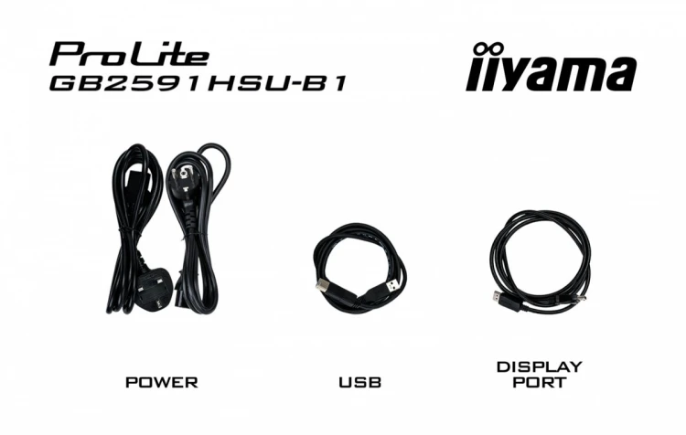 IIYAMA Monitor 25 cali GB2591HSU-B1 0.4ms, DP, 2xHDMI 2.1, 320Hz, Fast IPS, USB HUB x4