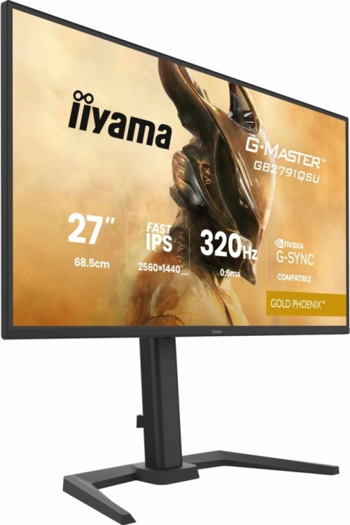 IIYAMA Monitor 25 cali GB2791QSU-B1 0.6ms,DP,2xHDMI 2.1 ,320Hz, Fast IPS,  WQHD,350 cd/m2, USB HUB x4 (2x Type-A, 2x Type-C), G-SYNC compatible - HDMI